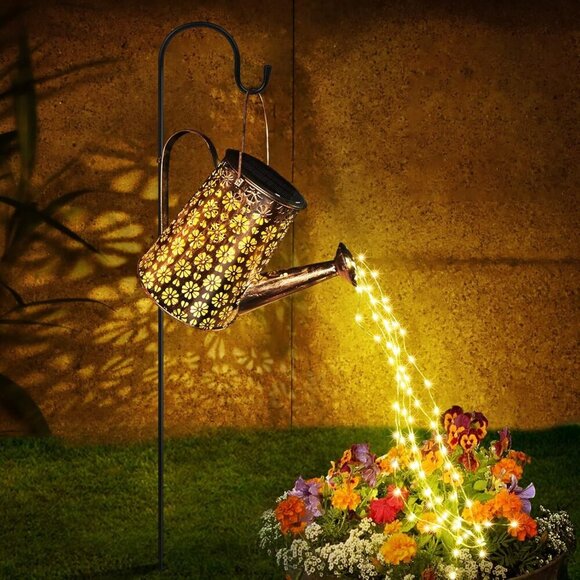 Other - with Lights,Solar Outdoor Garden Decor Waterproof Large Hanging Lantern Landscap